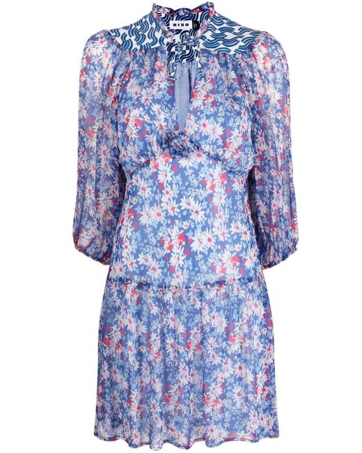 rixo floral-print short dress