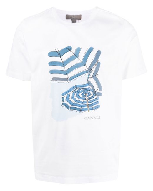 Canali graphic-print short-sleeve T-shirt