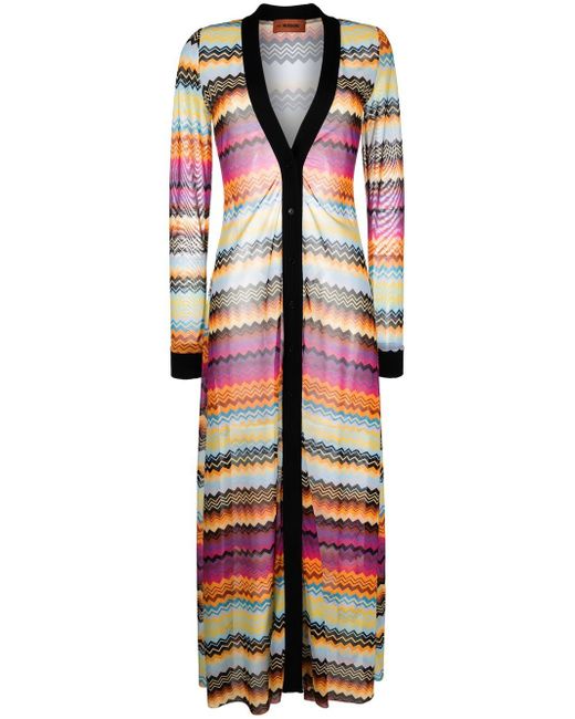 Missoni zig-zag knitted maxi dress