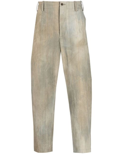 Uma Wang faded-effect loose fit trousers