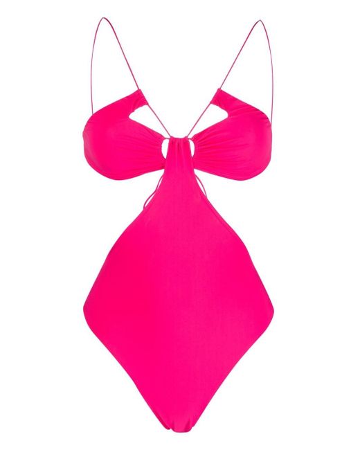 Amazuìn cut-out detailing strappy one-piece