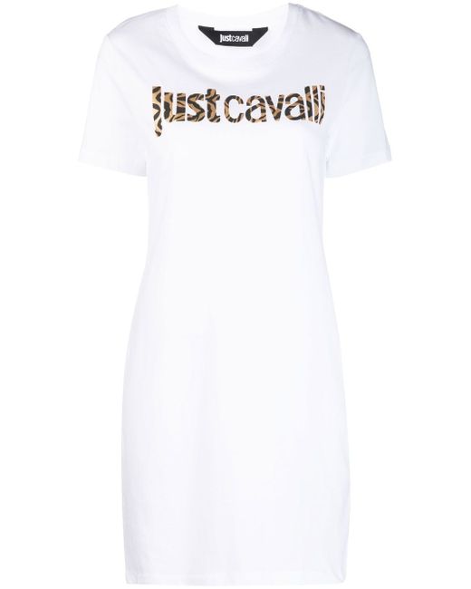 Just Cavalli animal-print logo T-shirt dress