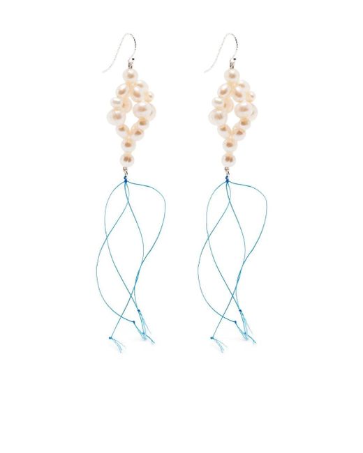 Bleue Burnham sterling silver pearl drop earrings