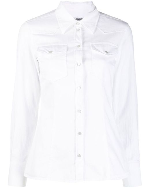 Dondup long-sleeved stretch-cotton shirt