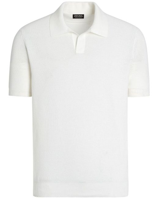 Z Zegna jacquard short-sleeve polo shirt