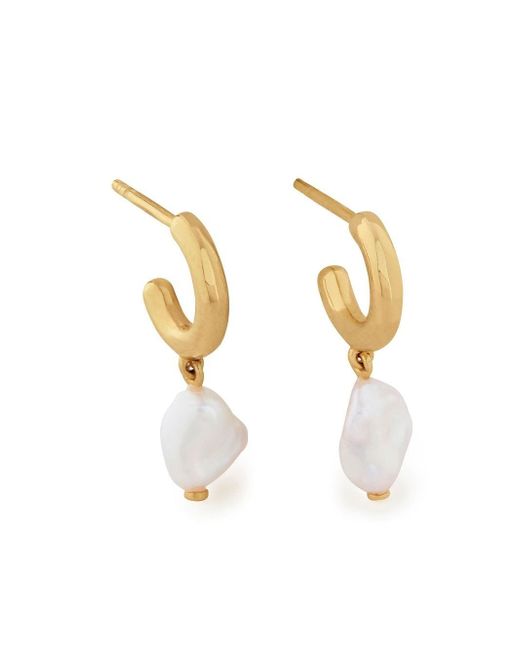 Monica Vinader Nura Keshi Huggie earrings