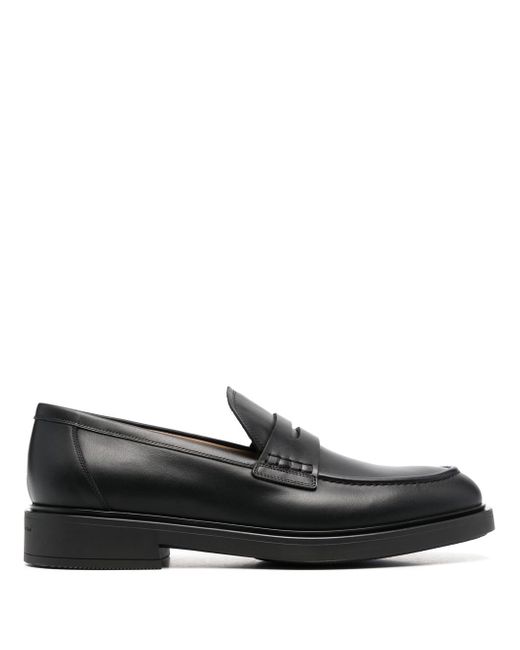 Gianvito Rossi leather penny loafers