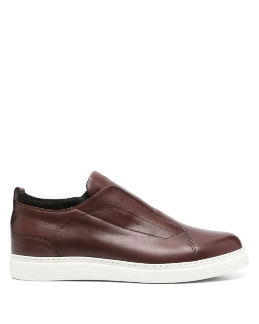 Canali low-top leather sneakers