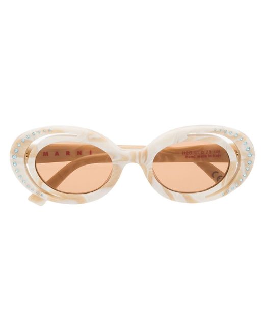 Marni Eyewear Zyon Canyon oval-frame sunglasses
