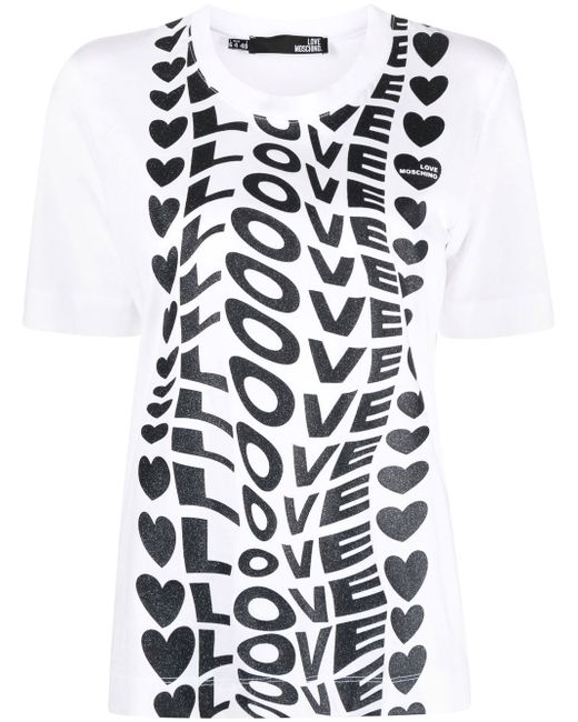 Love Moschino logo-print short-sleeve T-shirt