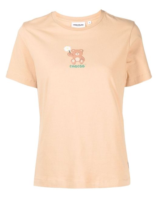 Chocoolate logo bear-print T-shirt