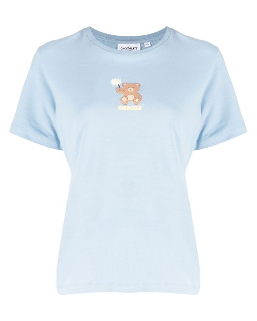 Chocoolate logo bear-print T-shirt