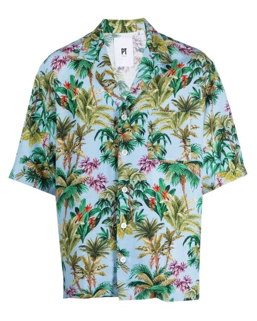 PT Torino Hawaiian print short-sleeve shirt