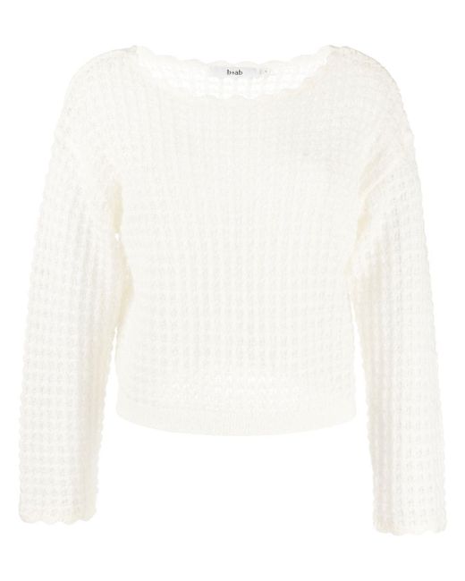 b+ab open-knit long-sleeve jumper