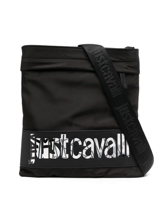 Just Cavalli logo-print messenger bag