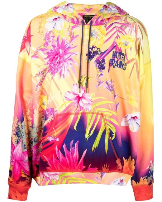 Camilla floral-print drawstring hoodie
