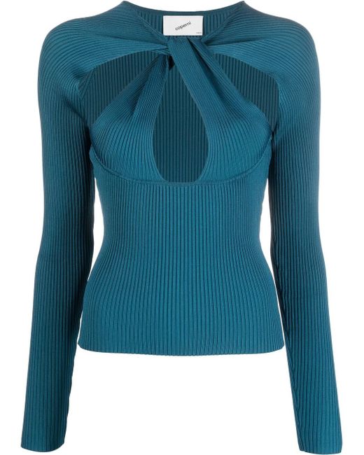 Coperni cut-out knitted top