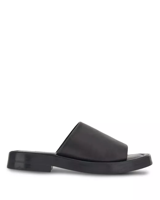 Ferragamo crossover-strap leather slides