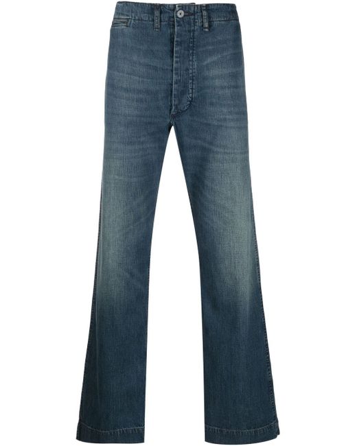 Ralph Lauren Rrl crease-effect straight-leg jeans