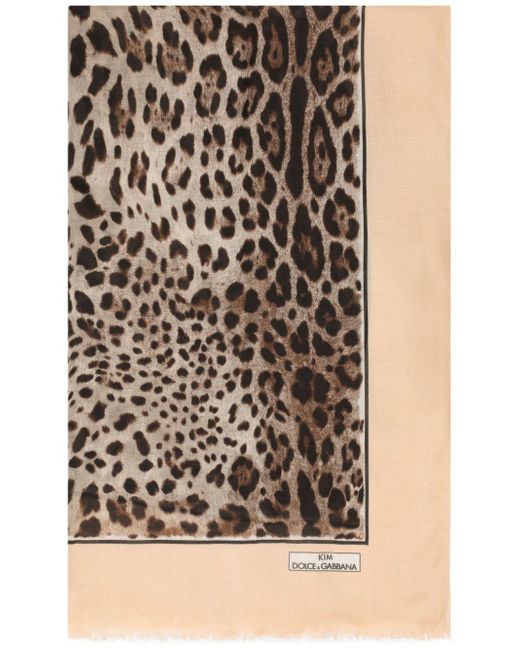 Dolce & Gabbana leopard-print silk scarf
