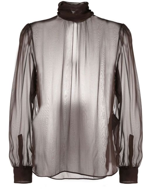 Saint Laurent high-neck blouse
