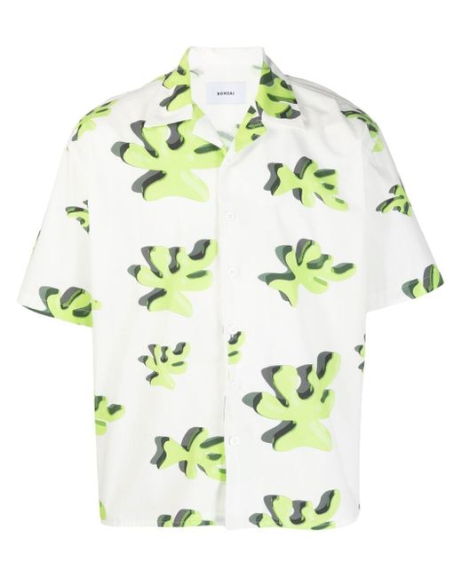 Bonsai graphic-print short-sleeved shirt