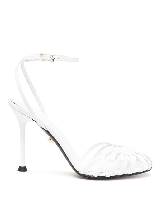 Alevì caged stiletto-heel leather sandals