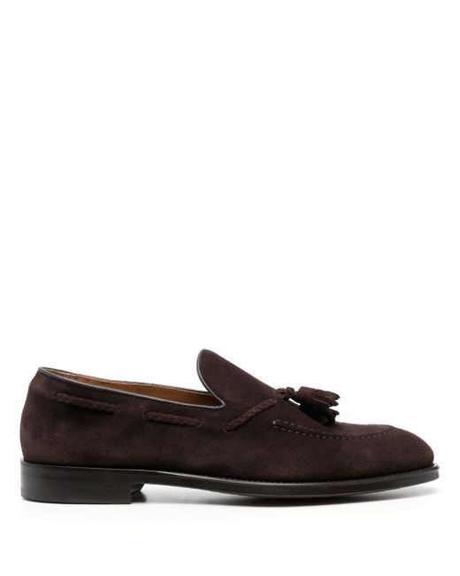 Doucal's tassel-detail suede loafers