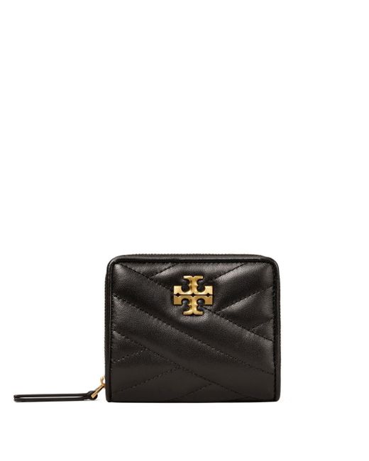 Tory Burch quilted logo-plaque purse