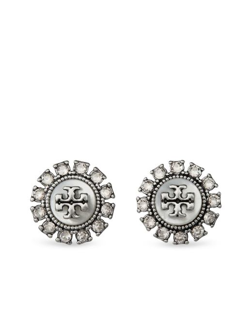 Tory Burch Double-T crystal earrings