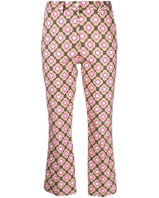Myths floral-print flared trousers