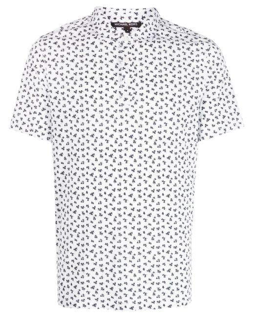 Michael Kors floral-print short-sleeved shirt