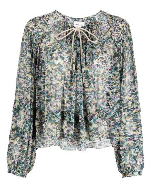 Isabel Marant Etoile floral-print layered blouse