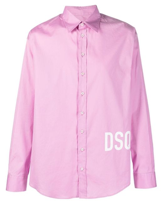 Dsquared2 logo-print cotton shirt