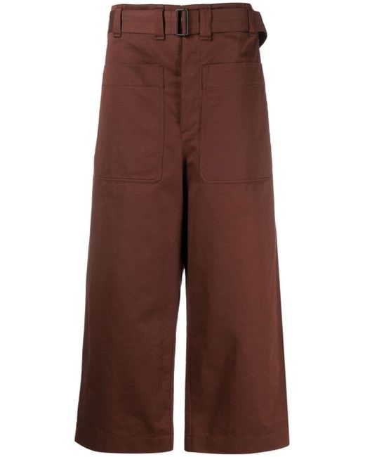 Lemaire wide-leg cotton-linen trousers