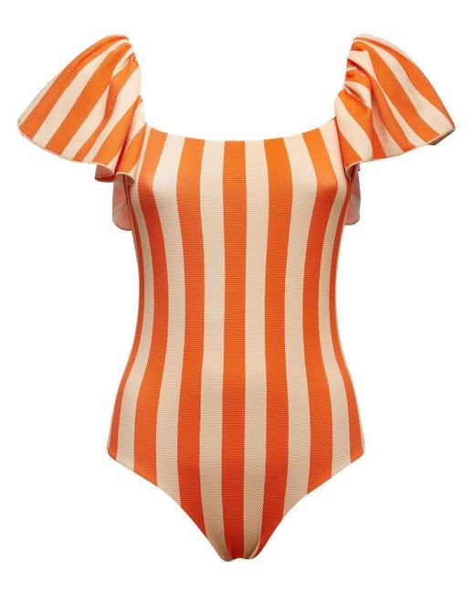 La Double J. Scarlett striped swimsuit