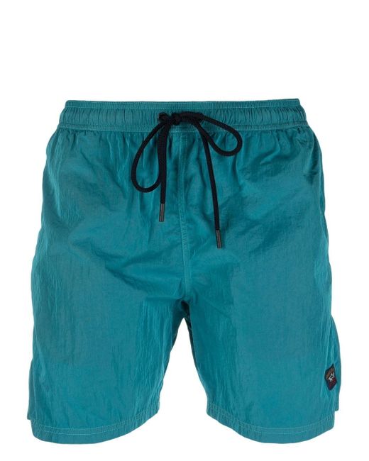 Paul & Shark logo-patch swim shorts