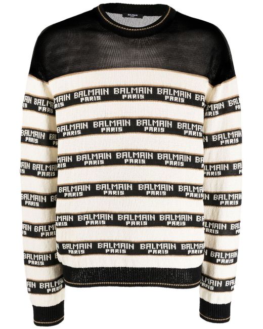 Balmain logo-print jumper