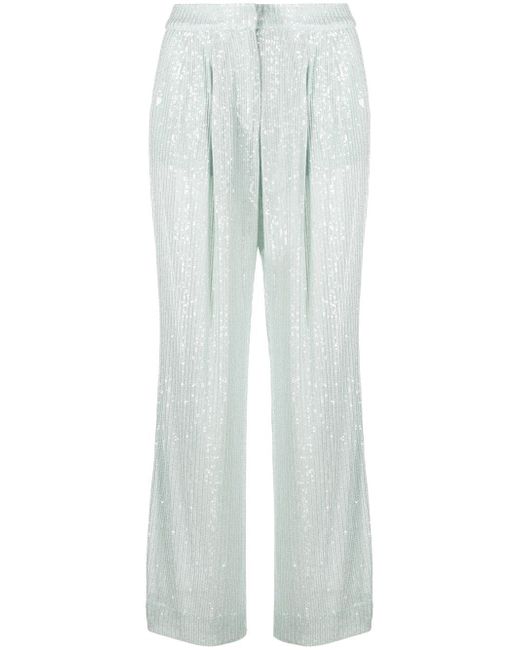 Rotate sequin-embellished trousers