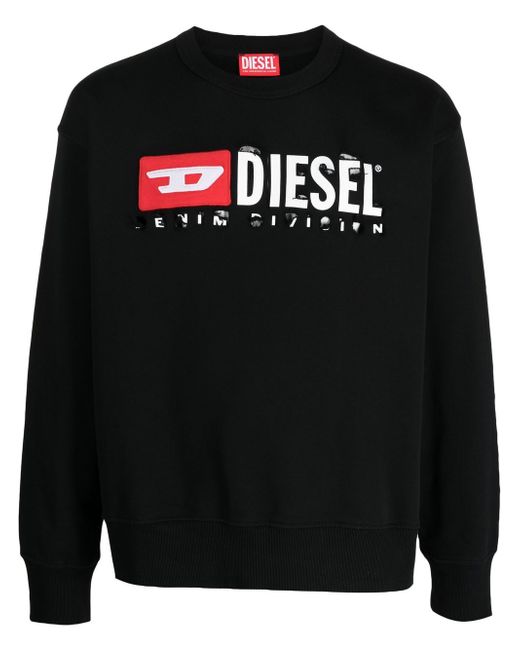 Diesel logo-print crew neck jumper