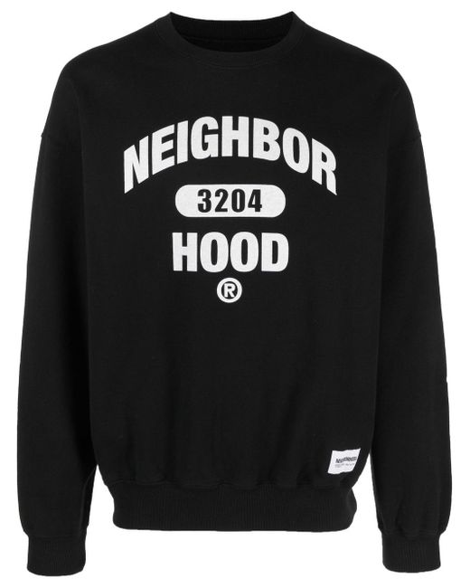 Neighborhood logo-print college sweatshirt