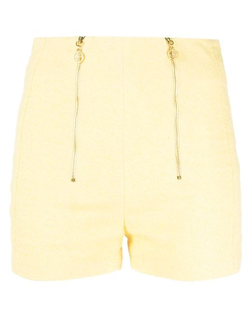 Patou double zip fastening tailored shorts