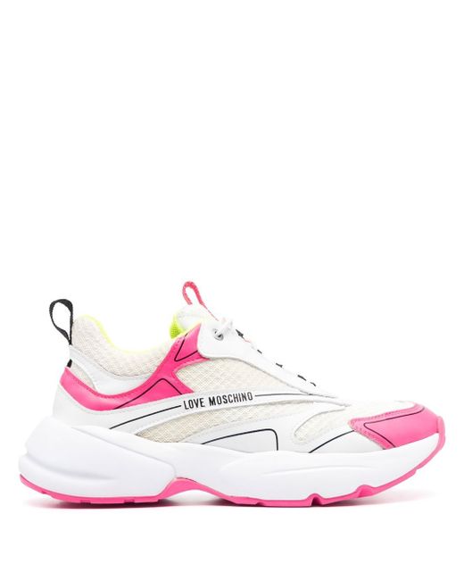 Love Moschino logo-print panelled sneakers