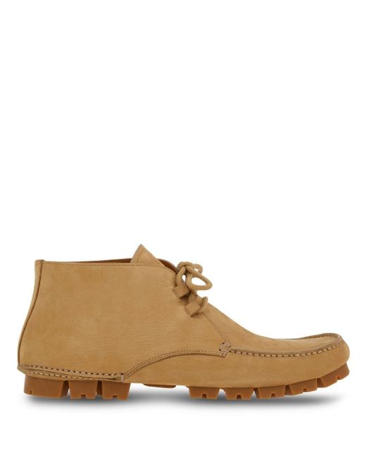 Ferragamo round-toe leather boots