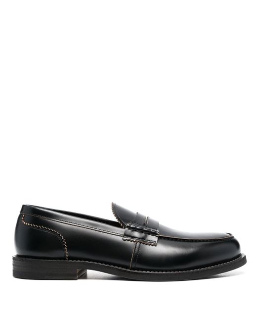 Henderson Baracco almond toe calf-leather loafers