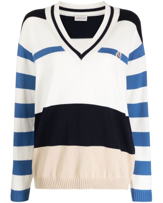 Moncler colour-block striped jumper