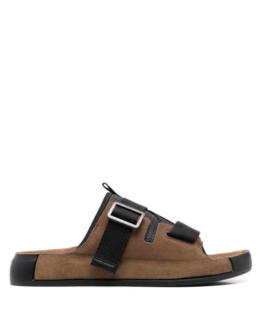 Stone Island Shadow Project crossover fastening suede slides