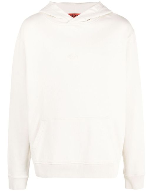 424 debossed-logo cotton hoodie