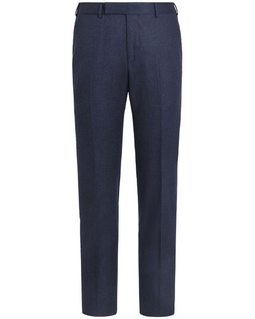 Z Zegna wool flannel tailored trousers
