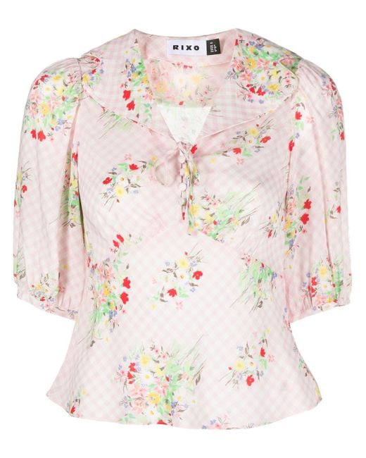 rixo floral-print blouse